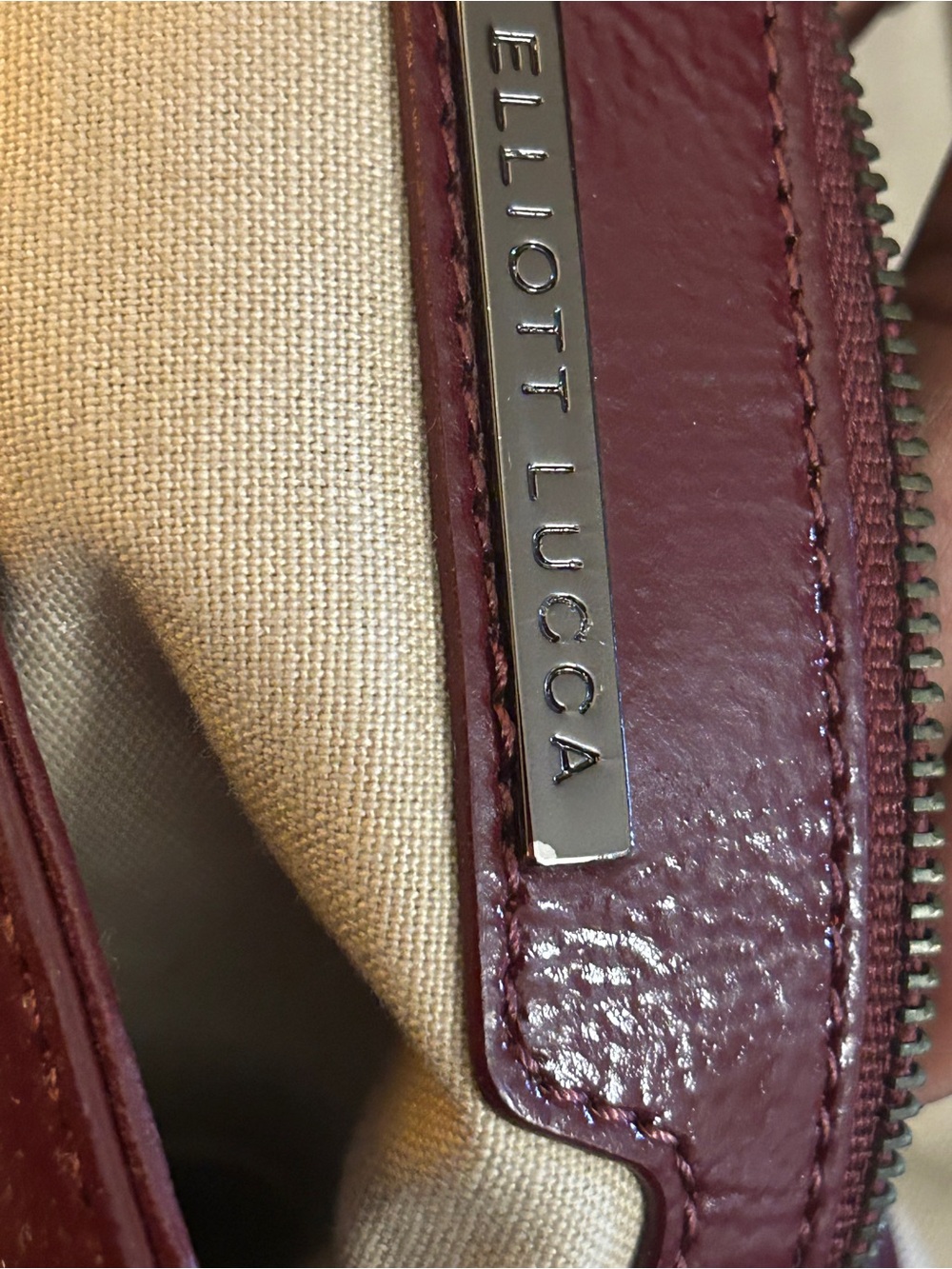 Elliott Lucca Braided Leather Patchwork Shoulder Bag in Burgundy - Picture 9 of 12